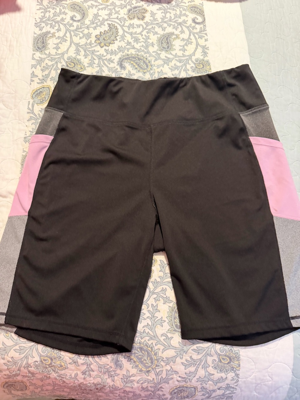 Bebe Sport Black and Pink athletic shorts